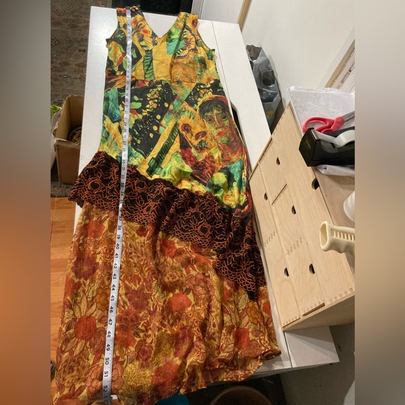 URU Stunning Silk Sleeveless Cocktail Dress Asymmetrical Tier URU Small/Medium - Picture 13 of 16